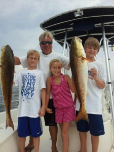 capt-pete-with-a-double-header-bull-red-bite-on-the-lil-lucky-two-very-happy-junior-anglers 6796181612 o